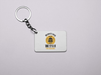 DOGAR ESSENTIALS Resting Witch Face-Printed acrylic Keychain(Pack Of 2) Key Chain