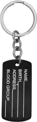 Sullery Military Army Dog Tag Name Blood Group Address Birth Keychain SulleryKey202539 Key Chain