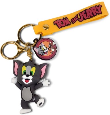 Airtick Collectible Famous Cartoon Anime Tom 3d Rubber Silicon Keychain Long Ribbon Key Chain