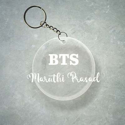 SY Gifts BTS Design With Maruthi Prasad Name Key Chain