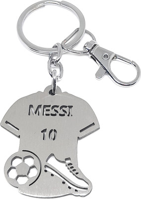 HiyaaV Messi 10 Jersey Football Theme Gift Steel Keychain For Bike Car Light Weight New Key Chain