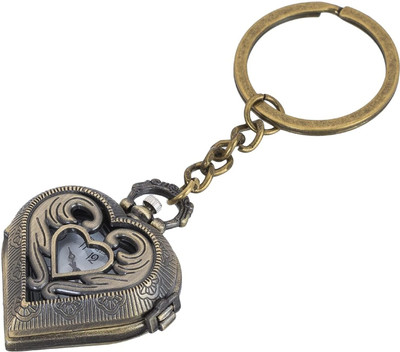 Augen Pocket Watch Heart Retro Vintage Key Ring Anti-Rust (1 Piece) Metal Key Chain