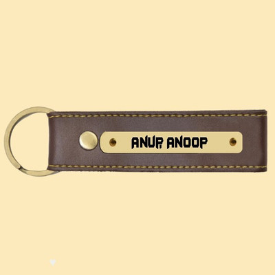 SY Gifts Anup, Anoop Name Brown Artificial Leather Keychain Key Chain