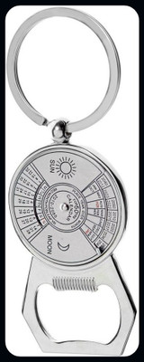 gtrp Three Shades Bottle Opener Key Chain with 50 Year Calendar (Silver)-A Key Chain