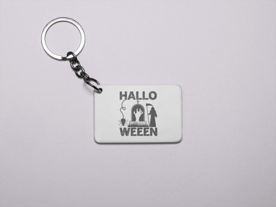 DOGAR ESSENTIALS Halloween text -Grim Repear -Printed acrylic Keychain(Pack Of 2) Key Chain