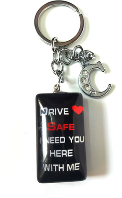 Meeko.com Glass Drive Safe With C Letter Bike Key Chain 01 Key Chain