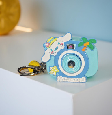 Meraki ind Cinnamoroll Mini Camera Projector Keychain,Cute Cartoon Light & Sound Toy Kids Key Chain