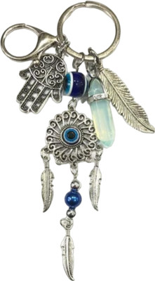WHITE POPCORN Evil Eye Keychain Key Chain Key Chain