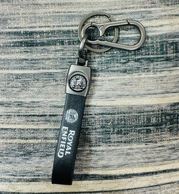 SHRI JI Leather and Metal Royal Enfield Keychain with Hook Key Chain