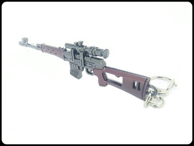 gtrp Top_Pubg 3D Metal Body Props Dragunor Sniper Gun 120mm Length Key Chain