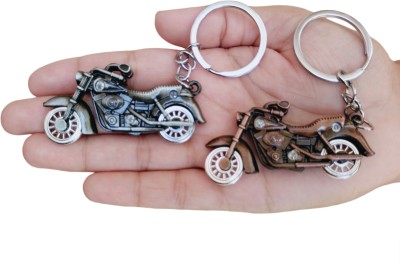 JNV Royal Bullet Bike Key Chain (Bronze) (Grey) (Pack Of 2) Key Chain