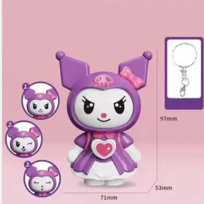 Atithi Shop Kuromi Face Rotating Keychain Key Chain