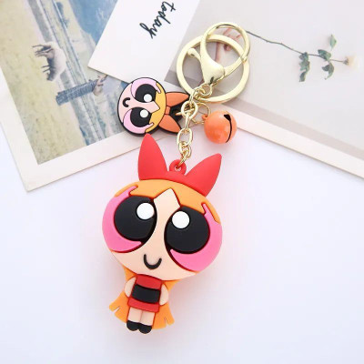 SHRI JI Powerpuff BLOSSOM 3D Silicone Keychain & Keyring Key Chain