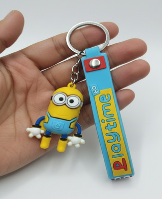 Syshri Cartoon Couple Keychain for Women – 3D Cute Design for Bags & Scooty Key Chain