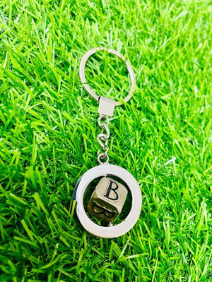 GKM Alphabet B rotating premium quality keychain for men & woman Key Chain