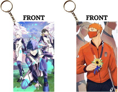 Hariyaali Enterprises LLP ISAGI AND NAGI PLAYS X HINATA NATIONAL PLAYER Unique Style 2 pcs Combo Key Chain