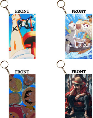 Hariyaali Enterprises LLP One Piece STRAW HATS ENJOYING ON THE GOING MERRY Unique Style 4 pcs Combo Key Chain