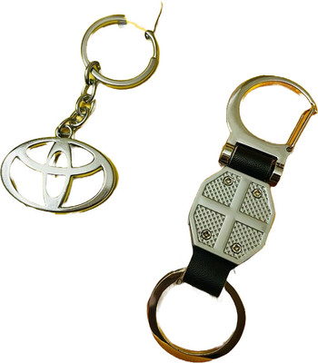 GKM Premium chrome finish & double side hook combo set keychain Key Chain