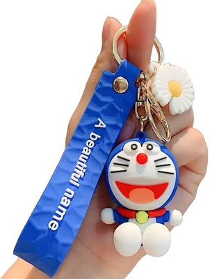 GKM Doremon Cartoon Characters 3D Rubber Silicone Toy Key Chain Key Chain