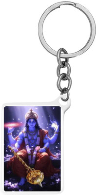 The Men Gift Religious Lord Shri Krishna Keyring Keychain Blue ShivKey2025237 Key Chain