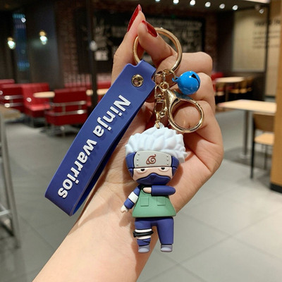 Mubco Naruto Kakashi Hatake 3D Keychain Strap Charm & Hook PVC Anime Cartoon ModelGift Key Chain