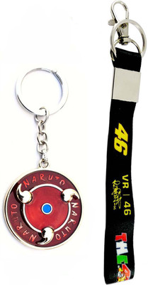 ShopTop Naruto spinning rotating keychain and black small 46 tag keyring Key Chain