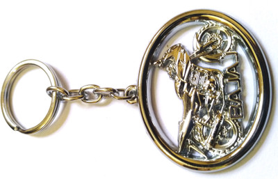 BAJAJ logo keychains metal silver colour Key Chain