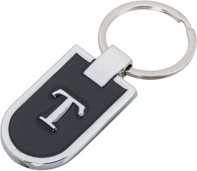 SRG Stainless Steel Alphabet Letter T Keychain Metal Initials AntiRust Keychain Key Chain