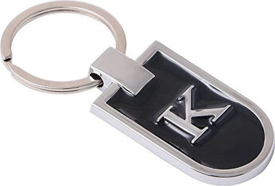 gtrp keychain-K Letter Alphabet Metallic Key Chain