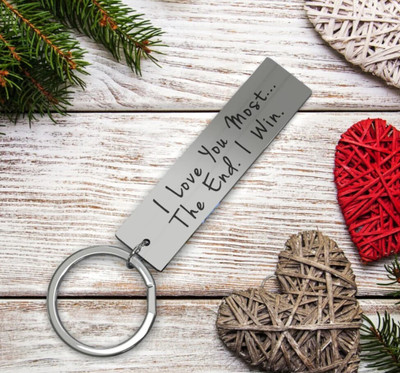 mYURA I Love You Most Couple Keychain Fatherr’s Day Gift for Him, for Her Key Chain
