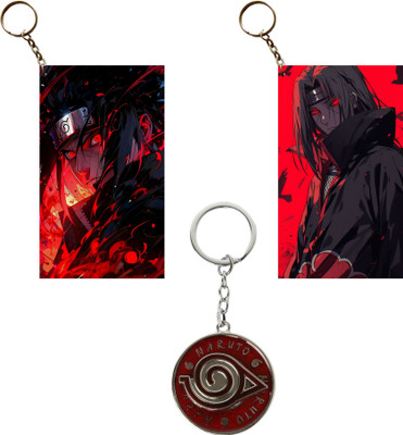 Hariyaali Enterprises LLP Naruto ITACHI THE ANGRY WARRIOR OF LEAF Spinning Unique Style 3 pcs Combo Key Chain