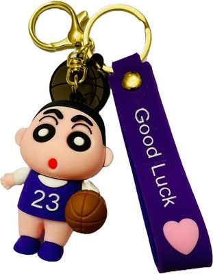 GKM Shinchan playing Basket Ball 3D design high quality keychain with hook Key Chain