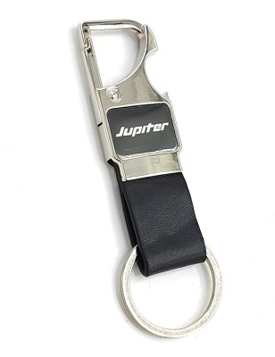 Jdp Novelty Premium Quality Metal Leather & Bottle Opener for tvs jupiter Bike Key Chain