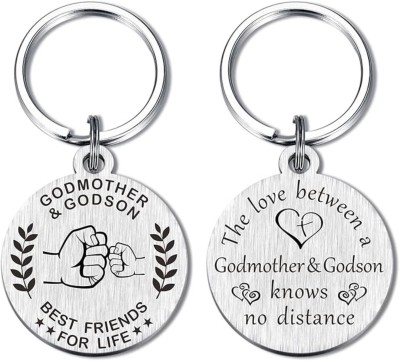 M Men Style Godmother Keychain From Godson Baptism Gift for Women Men Jewelry SKey2024100 Key Chain