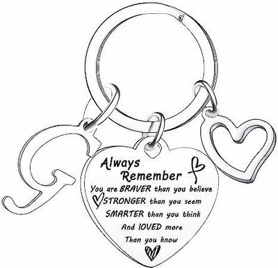 Artisans Crafted G – Heart Keychain with Initial Letter_Inspirational Gifts Key Chain