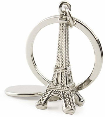 Meeko.com Paris Love Eiffel Tower Metal Keychain (Silver) Key Chain