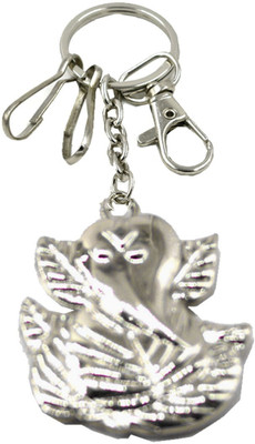 Meeko.com Silver Leaf Ganesha Hook Key Chain Gifting for Friend and Family Key Chain