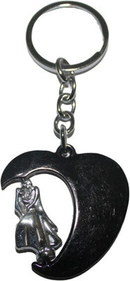 MAG BEE Revolving Couple Heart Shape Key Chain