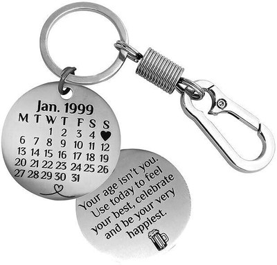 MOHIT CRAFT Customize Gift Personalized Date Engraved Calendar Keychain with Memorial Date Key Chain