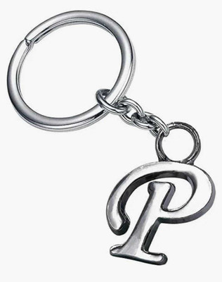 AMANVANI Alphabet Letter P LOGO Beautiful Keychains Metal Keychain Key Chain