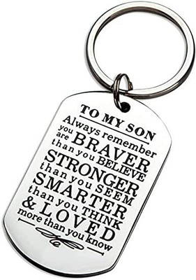 MOHIT CRAFT Gifts to My Son Daughter Always Remember You are Braver Than You Believe Key Chain