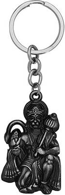 JElectricals Premium Metal Panchmukhi Hanuman Ji Key Ring For Bike and Cars Key Chain