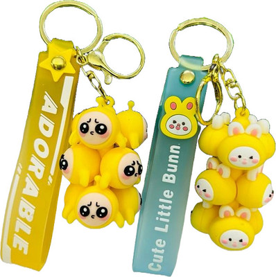 GKM Attractive Cute Little BUnny combo set keychain with strap Key Chain