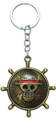 PEARLISH Pirate 360 Degree Rotating Premium Quality Keychain (Golden) Key Chain