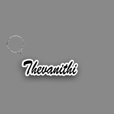 SY Gifts SYG Thevanithi Name Keychain White And Black Key Chain