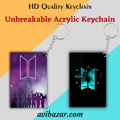 Avi enterprise Bts Keychain Hd Printed Bts Army Keychain For Bts Lover ( ACR 06 ) Key Chain