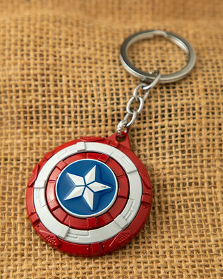 Auvella Avengers Superhero Captain America Rotating Shield Key Chain Key Chain