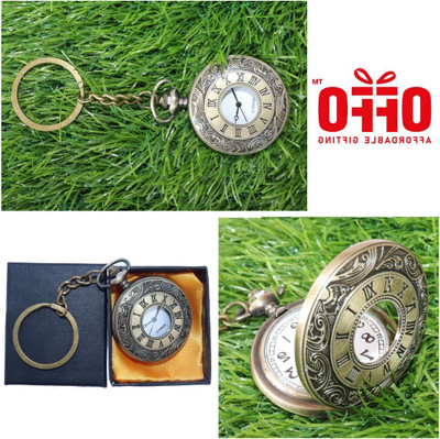 gtrp key Chain-Time Antique Analog Pocket Watch Vintage Keychain Key Chain