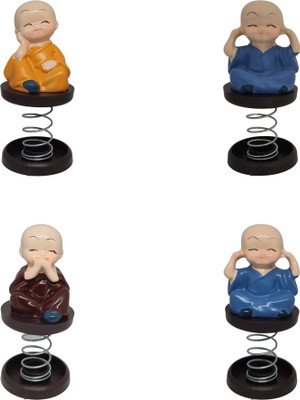 BLESSINGS Set Of 4 Buddha Fun Spring Key Chain