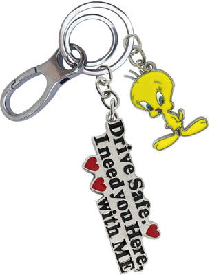 HANDSOME ISK Premium Finishing Drive Safe With Mini Tweety Locking Lock Key Chain